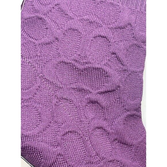 Coach Jade Signature Logo Knit Stretch Sock Bootie In Deep Berry Sz 6.5 New - Picture 8 of 10